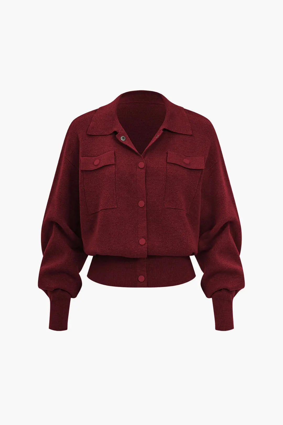 Liselotte - Hyggelig Ensfarvet Strikket Kvinde Lomme Cardigan-Cardigans-Zuruz-Rødbrun-S-Zuruz