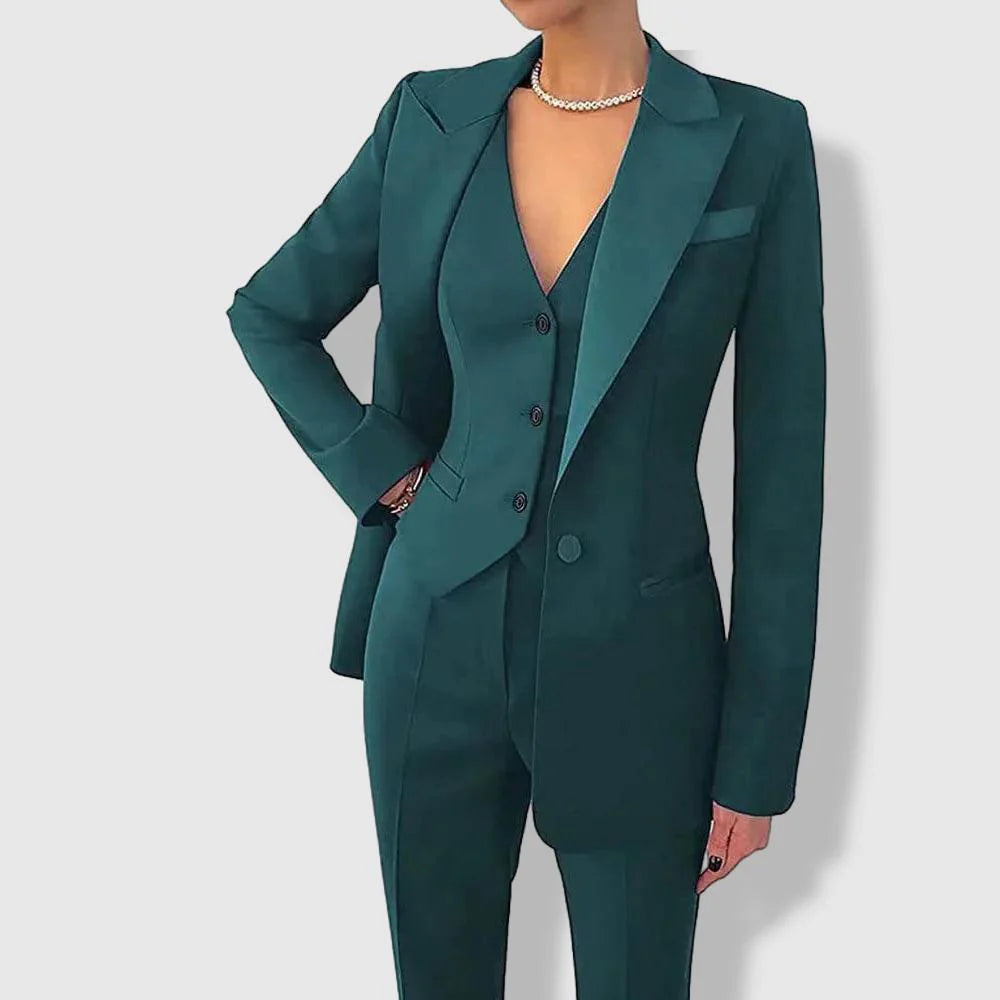 Women'S Tailored Suit - Blazer & Trousers - Formal Business Wear with Notch Lapels