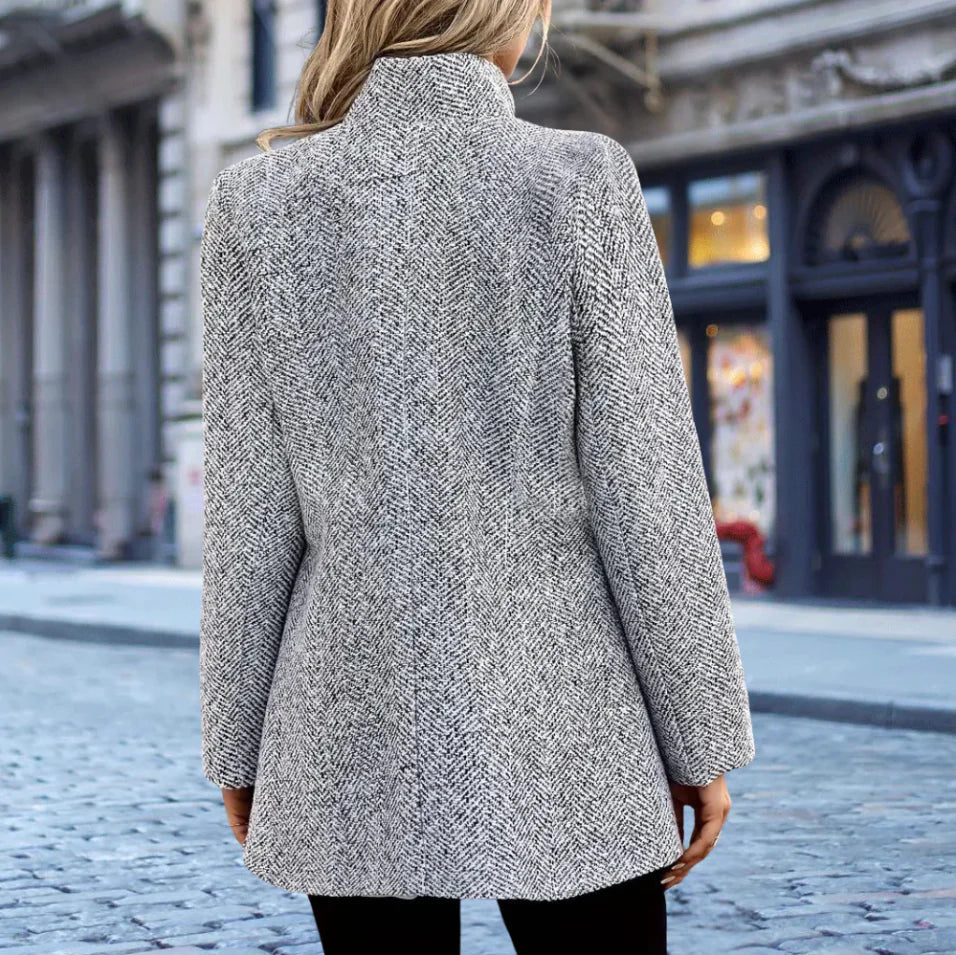 Women’S Blazer – Structured Fit – Textured Woven – Open Front – Formal Wear