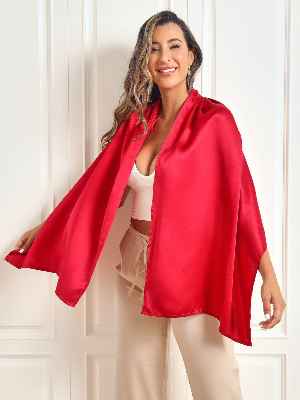 Corinne – Tidløs ensfarvet dame langt tørklæde-Scarf-Zuruz-Zuruz