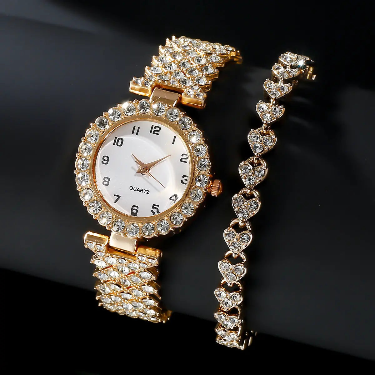 Scarlette - Elegant Diamantdetaljeret Kvinde Armbåndsur-Watches-Zuruz-Rose Guld Dragt-Zuruz