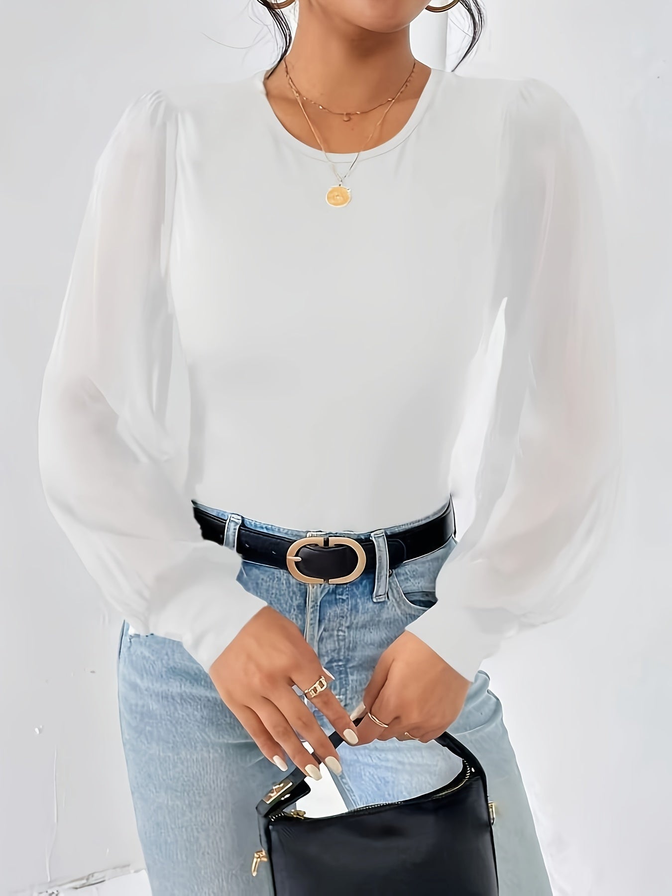 Women'S High Neck Bodysuit | Solid Color | Stretchy Polyester-Elastane Blend | Ruched Design | Machine Washable | Ideal for Spring/Summer/Autumn | Elegant & Comfortable