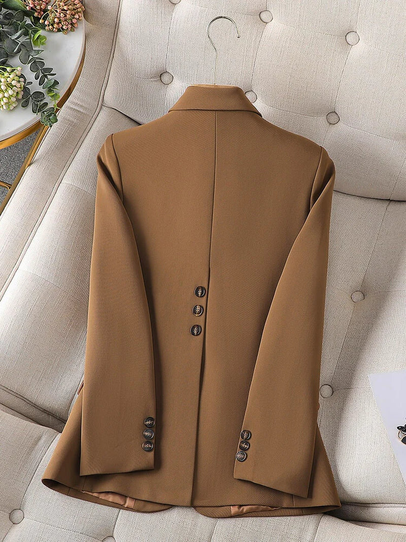 Women'S Tailored Blazer - Fitted Silhouette - Single Button - Notched Lapels