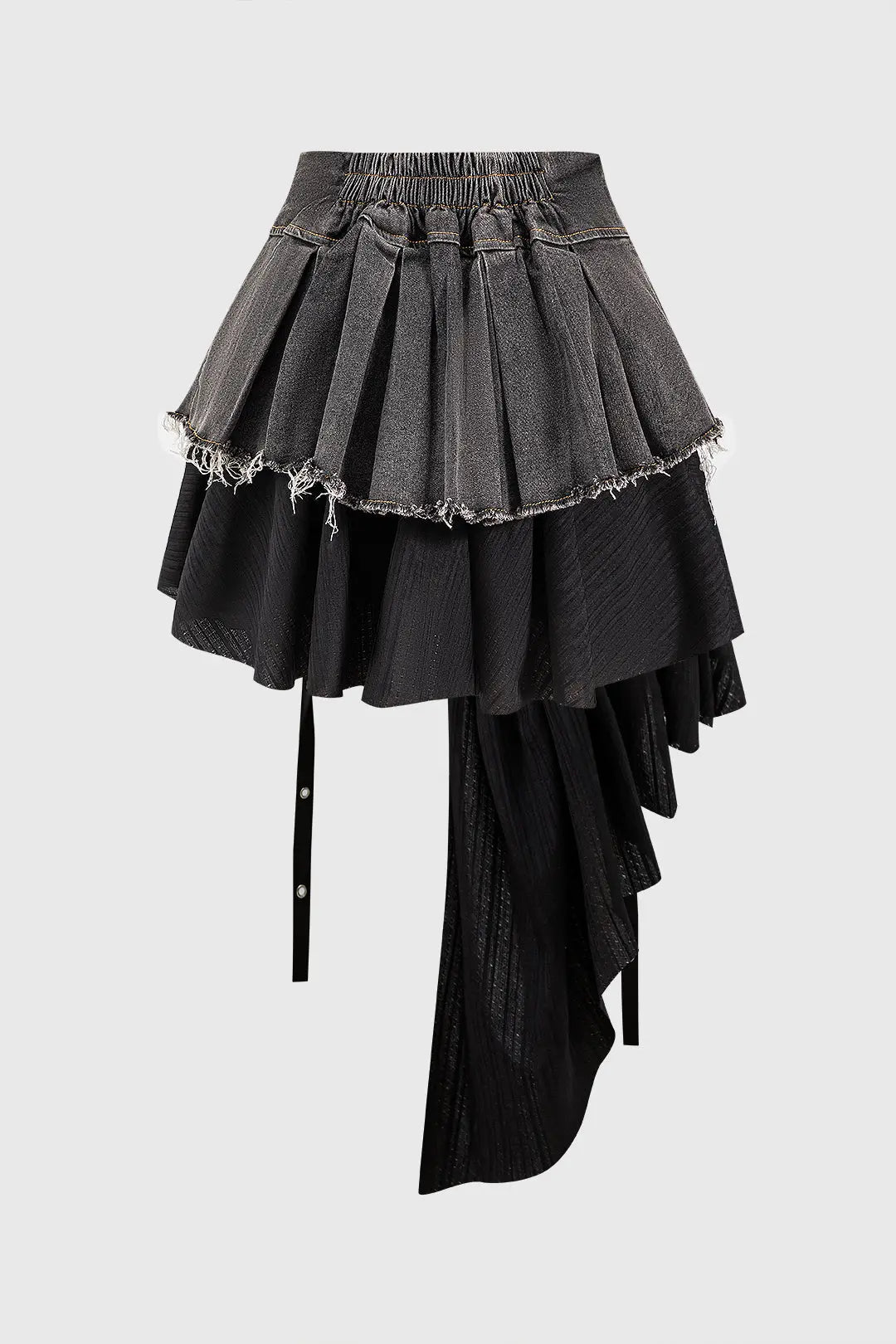 Clarissa – Elegant patchwork detaljer dame højtaljet nederdel-Skirts-Zuruz-Zuruz