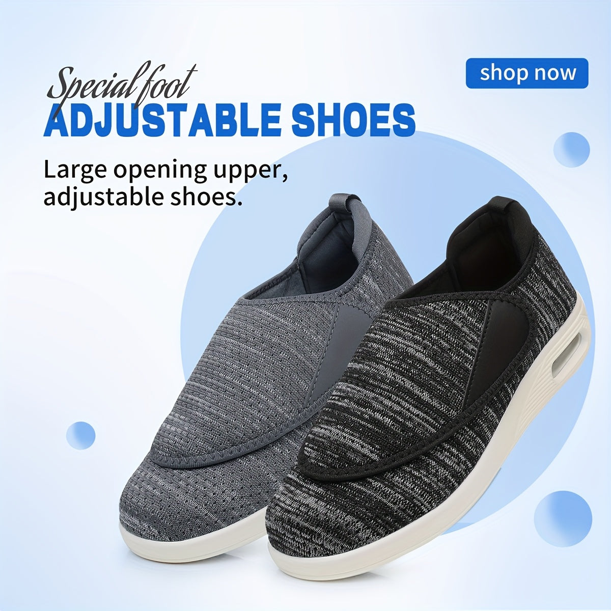 Women'S Lightweight, Adjustable Strap Walking Shoes - Breathable Fabric Upper, Powerful Rebound Midsole, Shock-Absorbing Rubber Outsole, Stable Heel Support, Easy Slip-On Design for All-Day Comfort, Ideal for Neuropathy, Areas, Swollen Feet, All-Season C