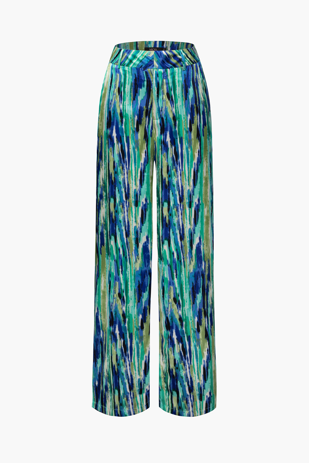 Juliana – Elegant marmorprint dame bukser i fuld længde-Pants-Zuruz-Blå-XS-Zuruz