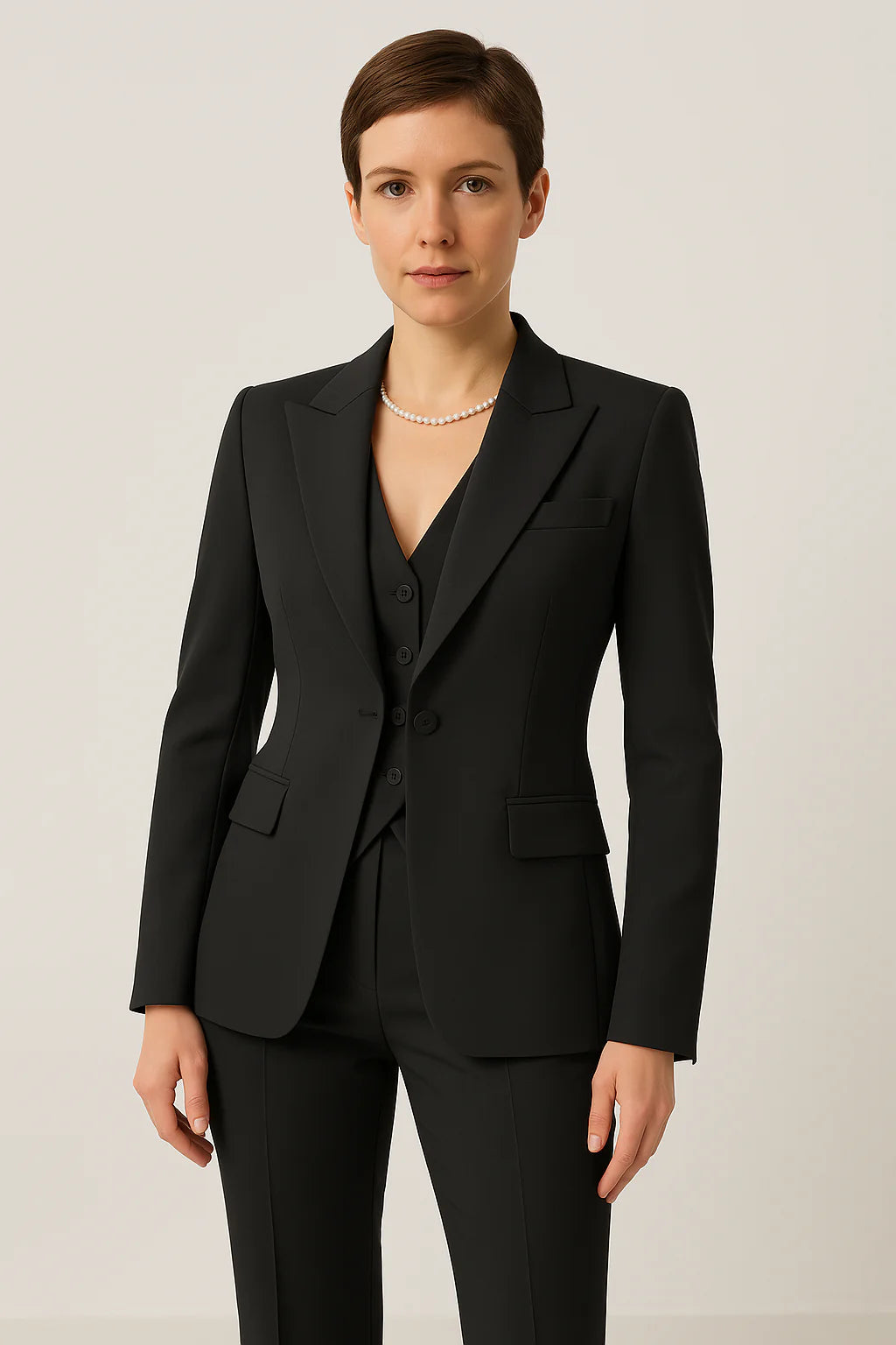 Women’S 3-Piece Suit Set – Blazer, Vest & Trousers | Elegant Business Outfit for Office, Formal & Smart-Casual Wear