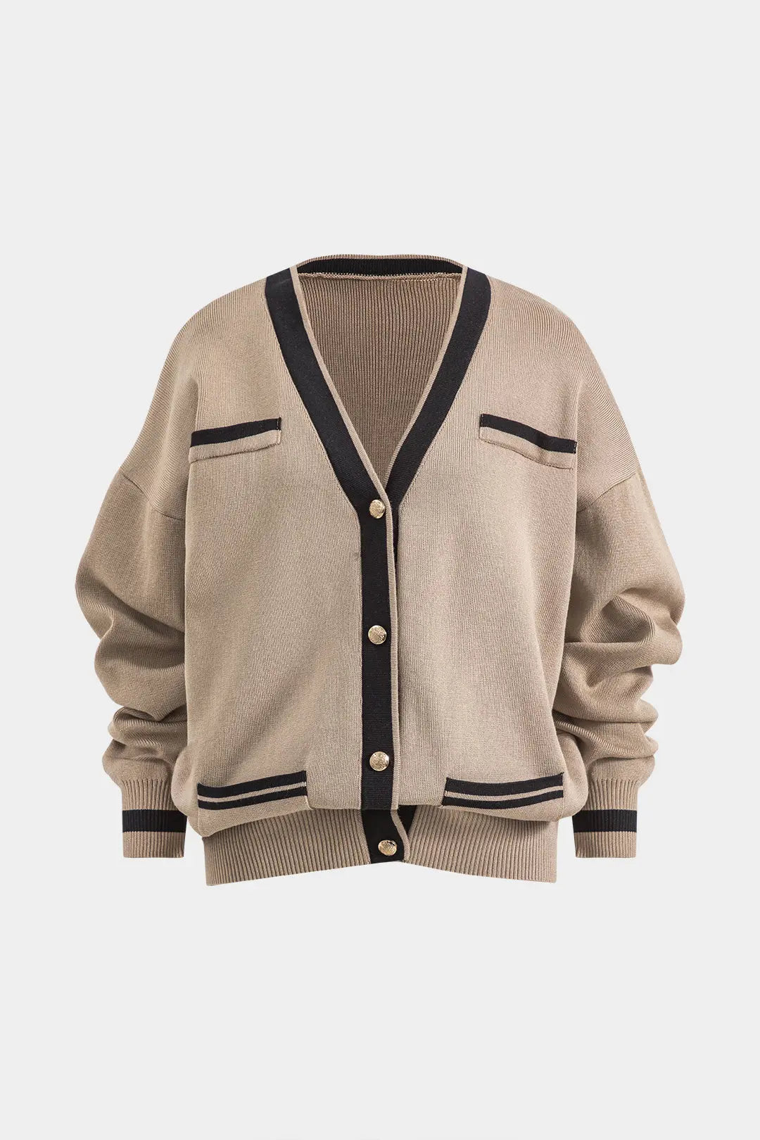 Ysabel – Strikket Knap-lomme Kvinde Cardigan og Nederdel Sæt-Cardigans-Zuruz-Zuruz