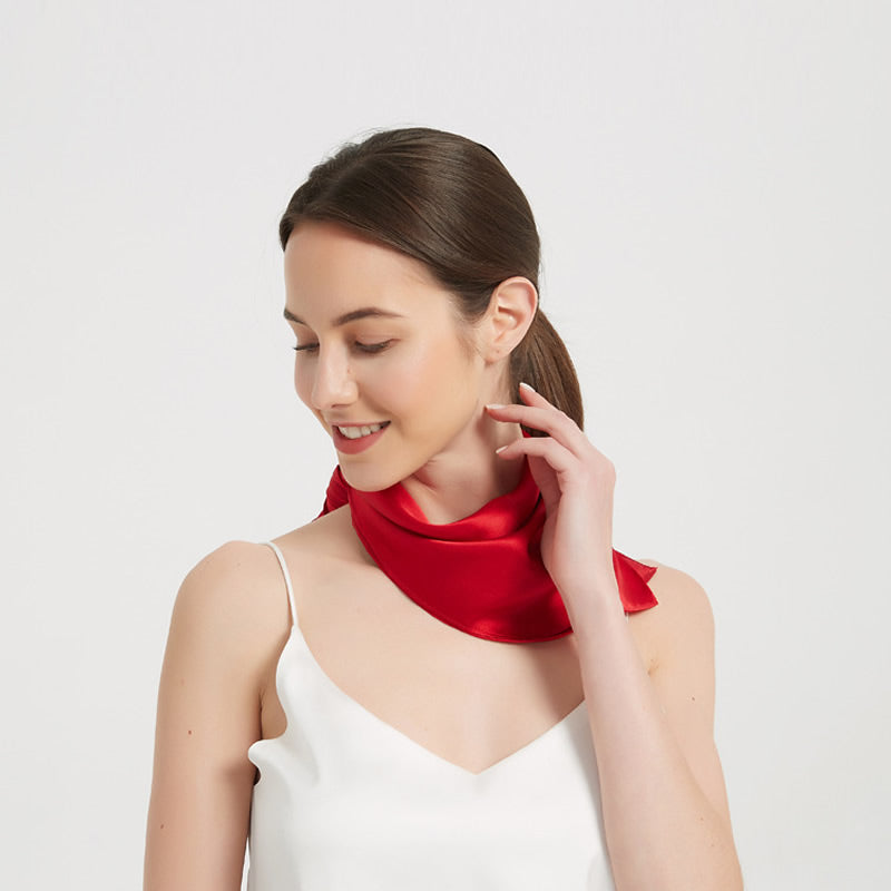 Dragana – Blød satin glans dame firkantet tørklæde-Scarf-Zuruz-Zuruz