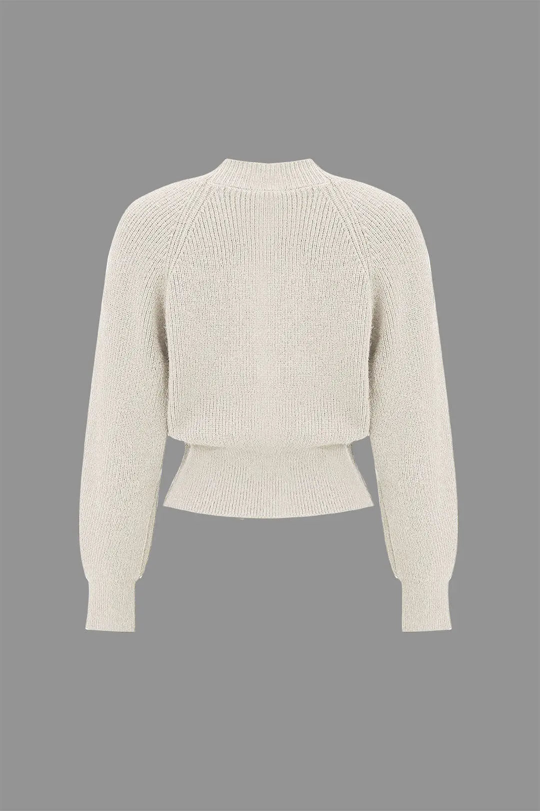 Xenia – Elegant V-hals Ensfarvet Strikket Cardigan til Kvinder-Cardigans-Zuruz-Zuruz