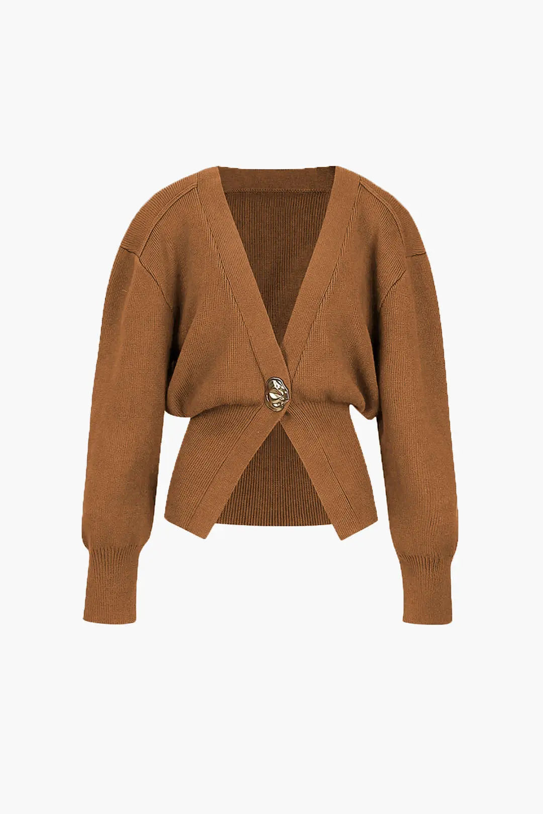 Rosina – Elegant V-hals Kvinde Cardigan-Cardigans-Zuruz-Ingefær-XS-Zuruz