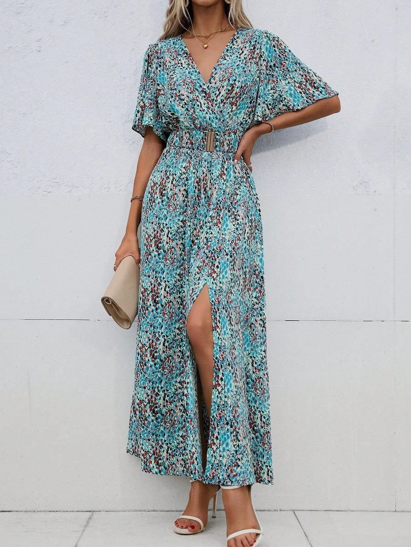 Greta - Chic Sommerfugle Stil Kvinders Maxi Kjole-Dresses-Zuruz-Zuruz