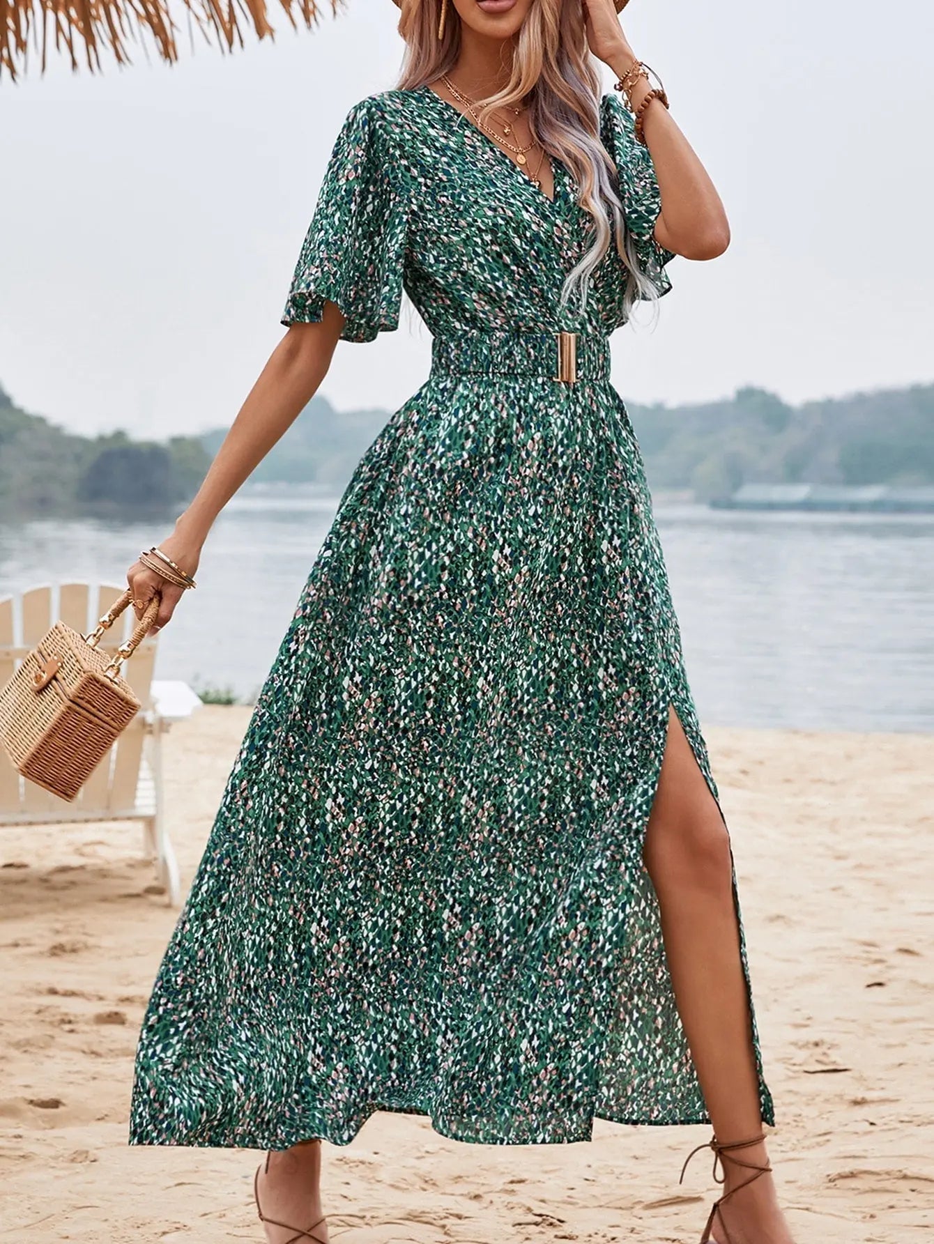 Greta - Chic Sommerfugle Stil Kvinders Maxi Kjole-Dresses-Zuruz-Zuruz