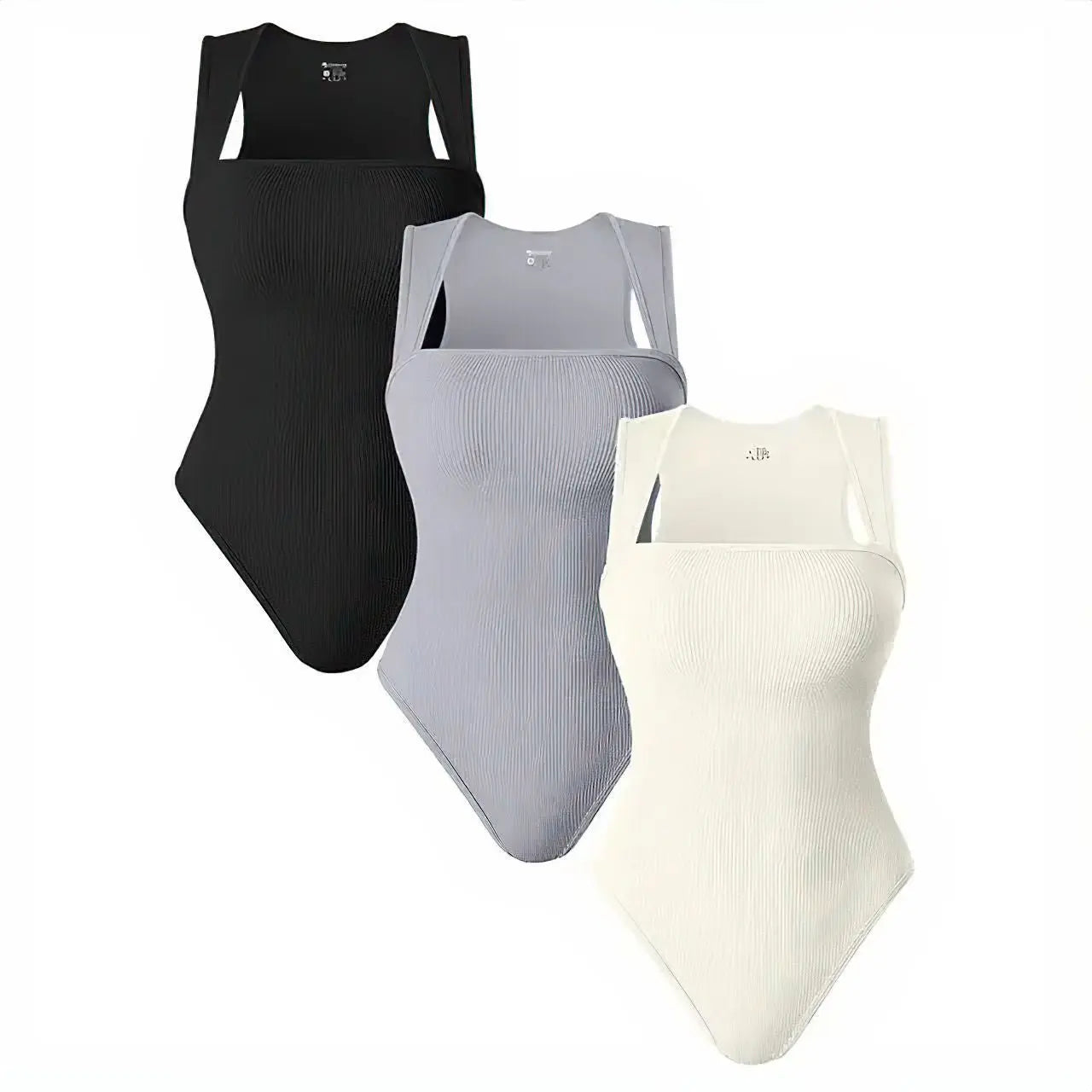Klara – Opstrammende effekt dame body top-Tops-Zuruz-Sort Grå Beige-S-Zuruz