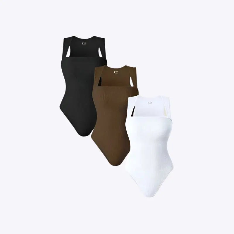 Klara – Opstrammende effekt dame body top-Tops-Zuruz-Sort Kaffe Hvid-S-Zuruz