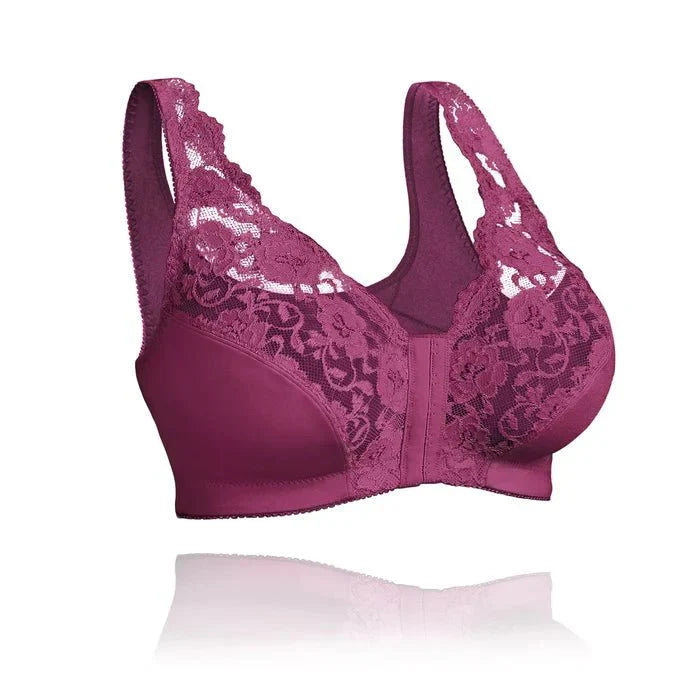 Kathrin – Komfort frontlukning dame støttende bh-Underwear Woman-Zuruz-Lilla-S-Zuruz