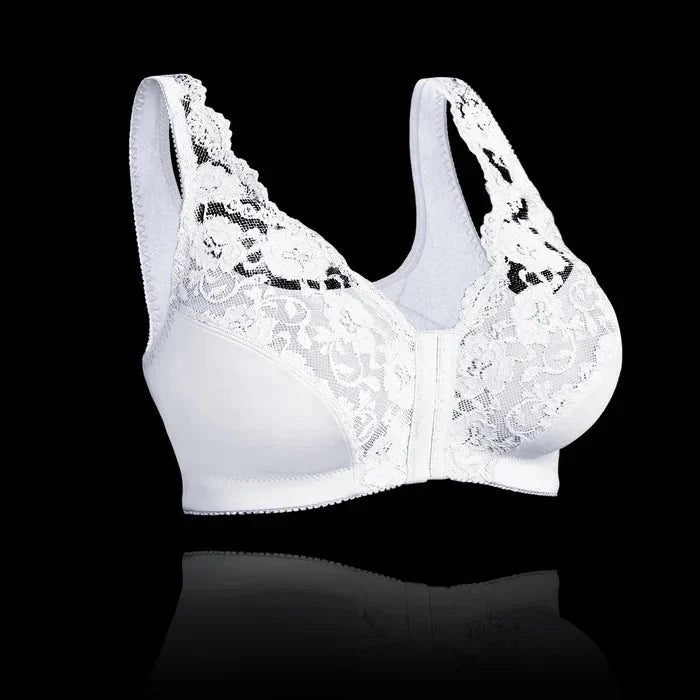 Kathrin – Komfort frontlukning dame støttende bh-Underwear Woman-Zuruz-Hvid-S-Zuruz