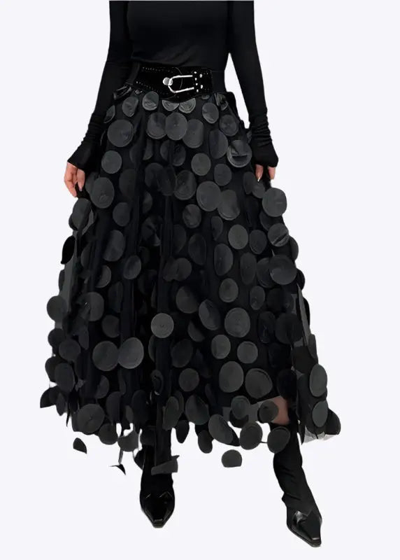 Esmeralda – Tidløst ubesværet dame nederdel-Skirts-Zuruz-Sort-Én størrelse-Zuruz