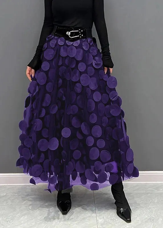 Esmeralda – Tidløst ubesværet dame nederdel-Skirts-Zuruz-Lilla-Én størrelse-Zuruz