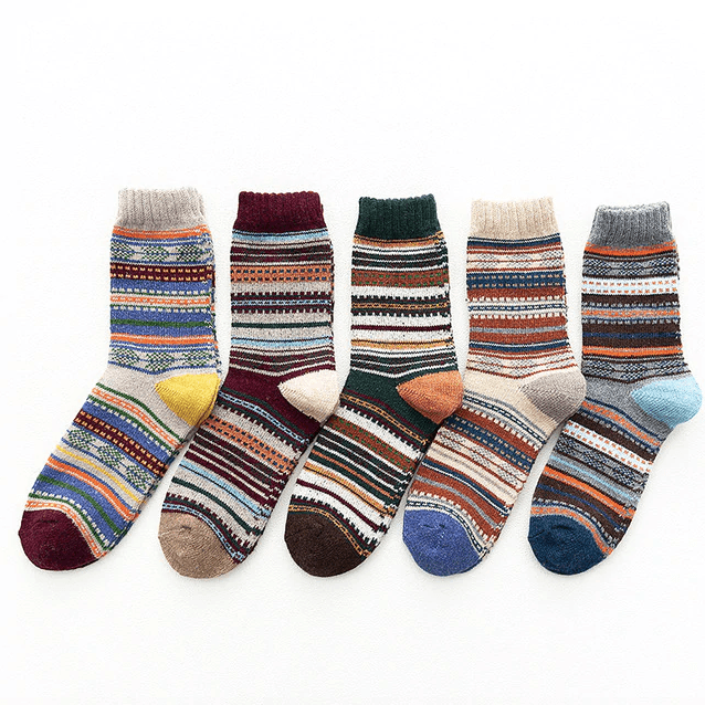 Nordic Winter Socks Scandinavian Pattern Wool Blend - Product detail 10