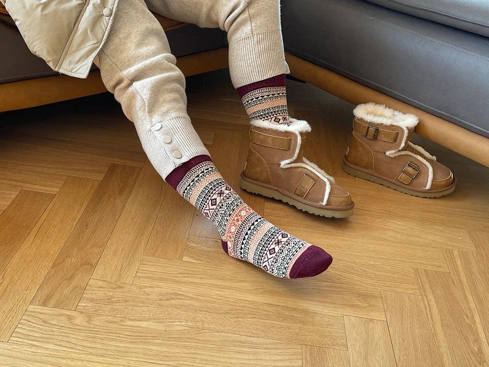 Nordic Winter Socks Scandinavian Pattern Wool Blend - Product detail 7