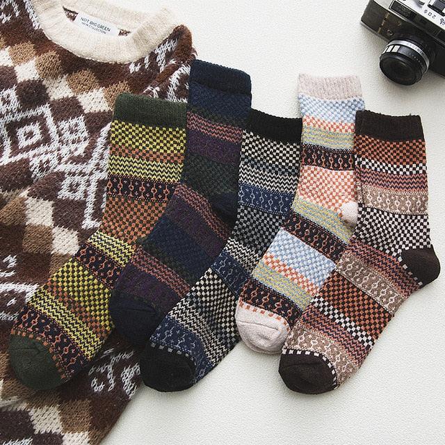 Nordic Winter Socks Scandinavian Pattern Wool Blend - Product detail 9