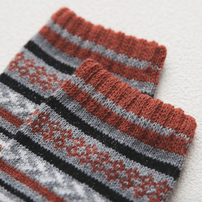Nordic Winter Socks Scandinavian Pattern Wool Blend - Product detail 4