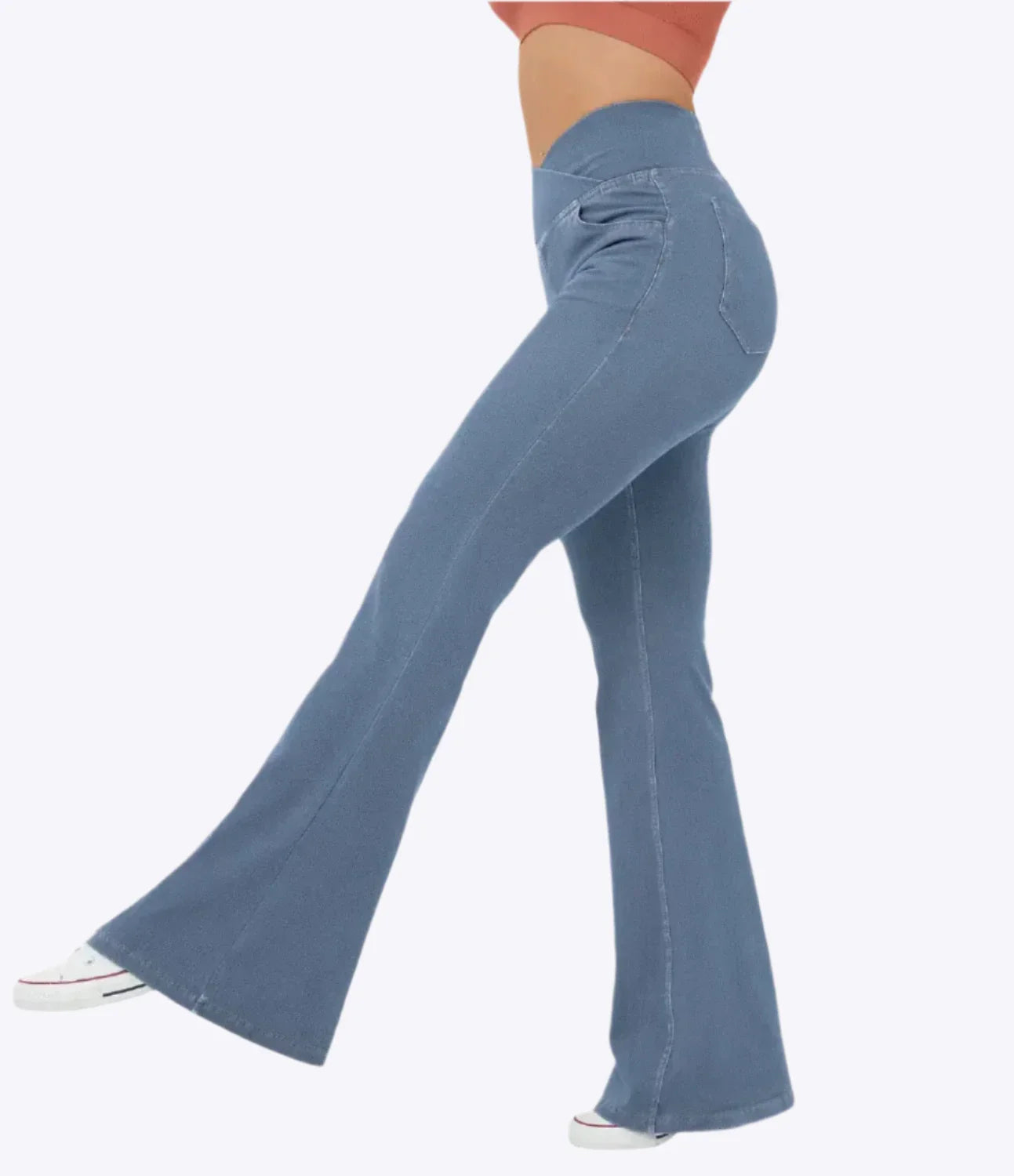Aracely - Retro Chic Højtaljede Kvinde Bukser-Pants-Zuruz-Denim Lyseblå-XS-Zuruz