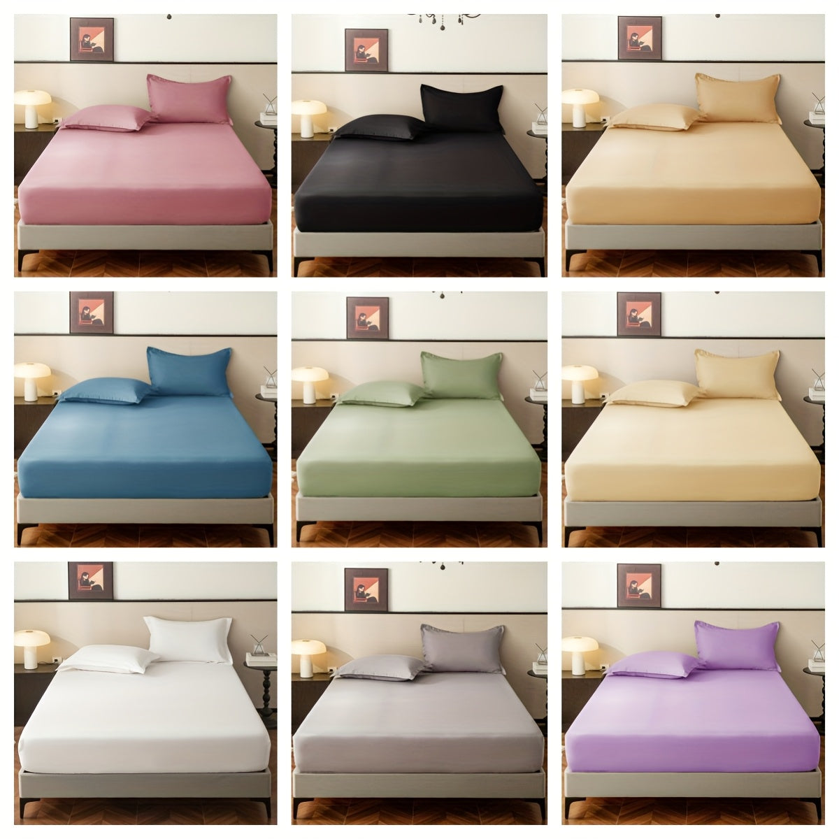 1pc Ultra-Soft Brushed Microfiber Fitted Sheet - Sleek White Mattress Protector, Durable & Machine Washable, No Pillowcase Included, Easy-Care Fabric for Bedroom Comfort, Fitted Sheet for Bed, Bedroom Essentials, Minimalist Design, Wrinklefree Fabric