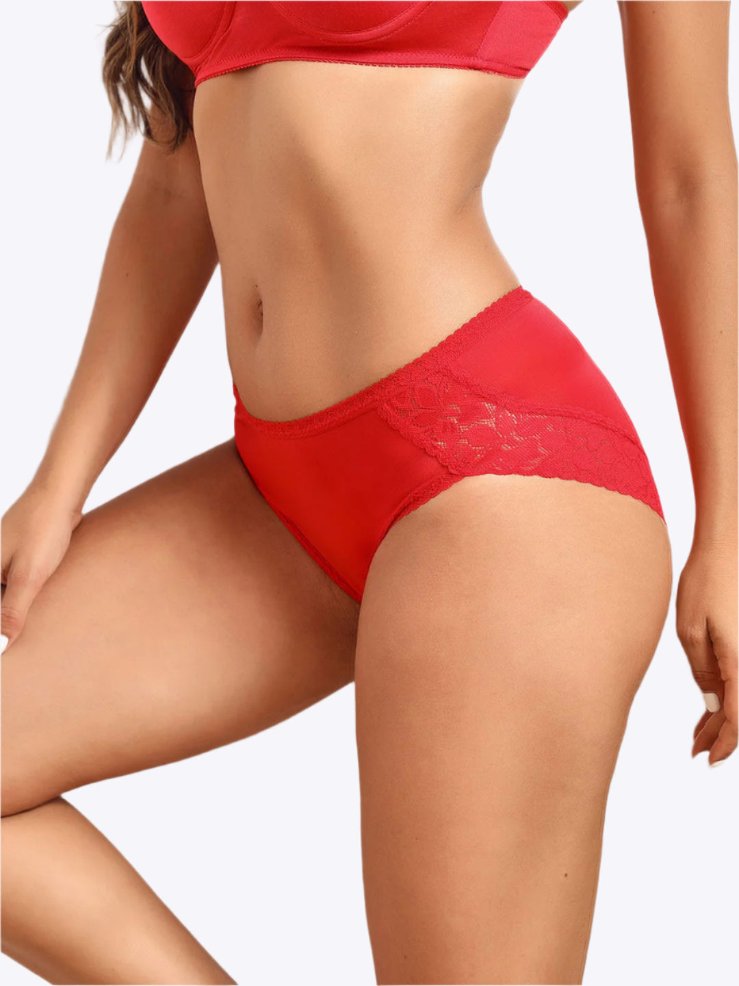 Lorena – Elegant blondedesign dame strikkede trusser-Underwear Woman-Zuruz-Rød-S-Zuruz