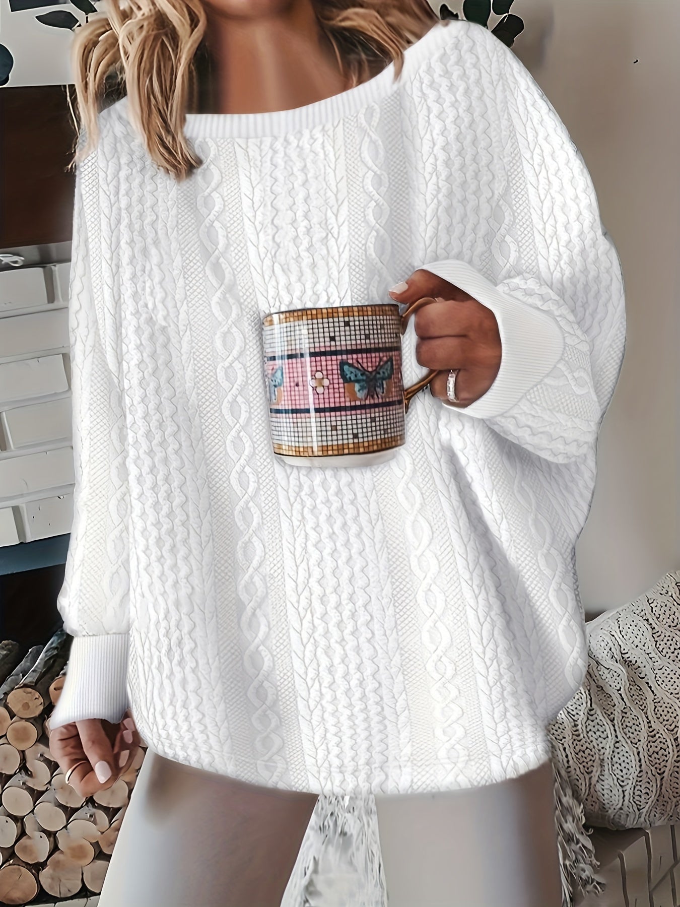 Women's Sexy Off-Shoulder Striped Sweater - 95% Polyester 5% Elastane Stretch, Ribbed Cuffs & Hem, Machine Washable All-Season Casual Chic Pullover