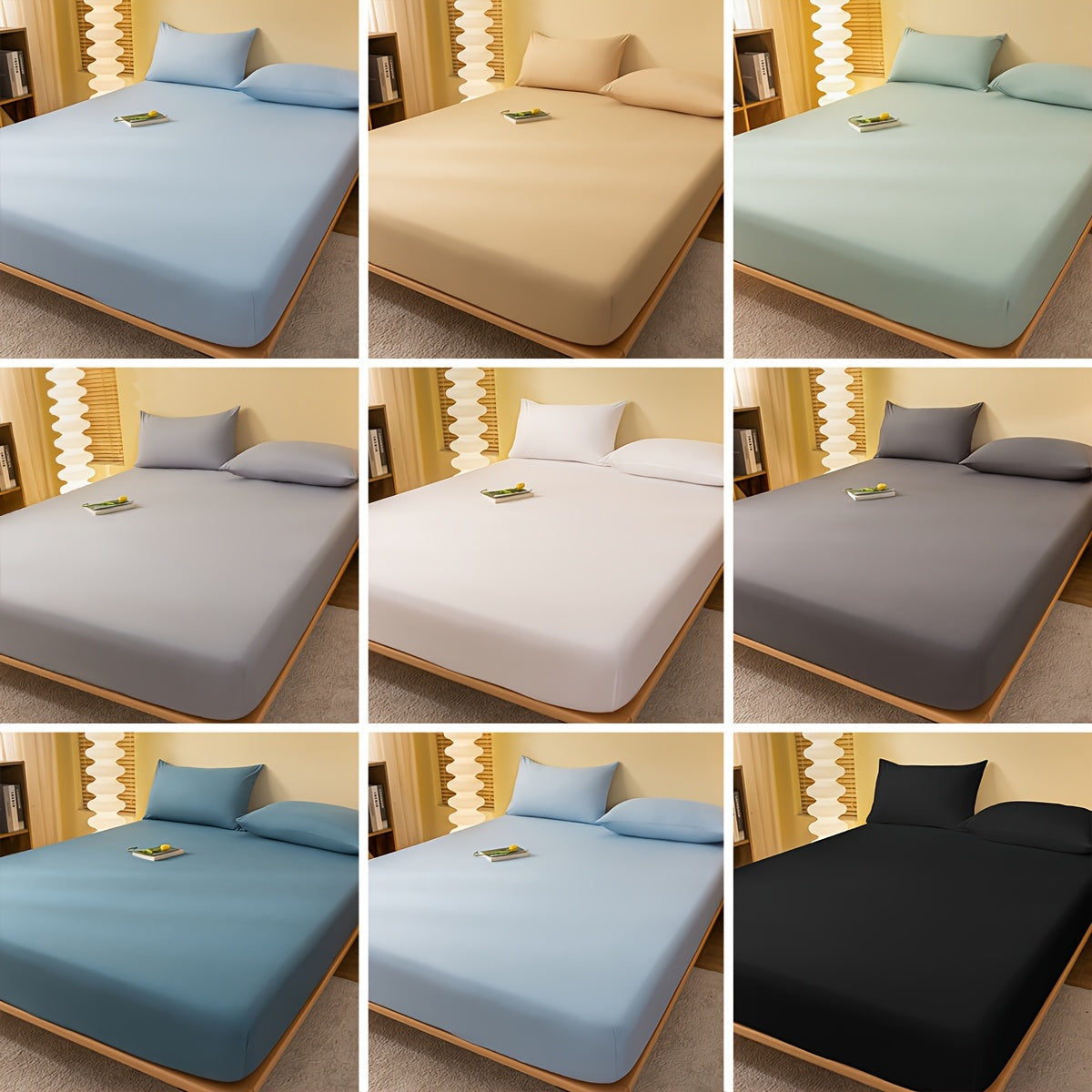 1pc Soft & Breathable Fitted Sheet - Machine Washable, Light Blue, Polyester, All-Season Comfort for Bedroom, Guest Room & School, Breathable Bedding | Versatile Bedding | Sanded Fabric, Bedding Accessories