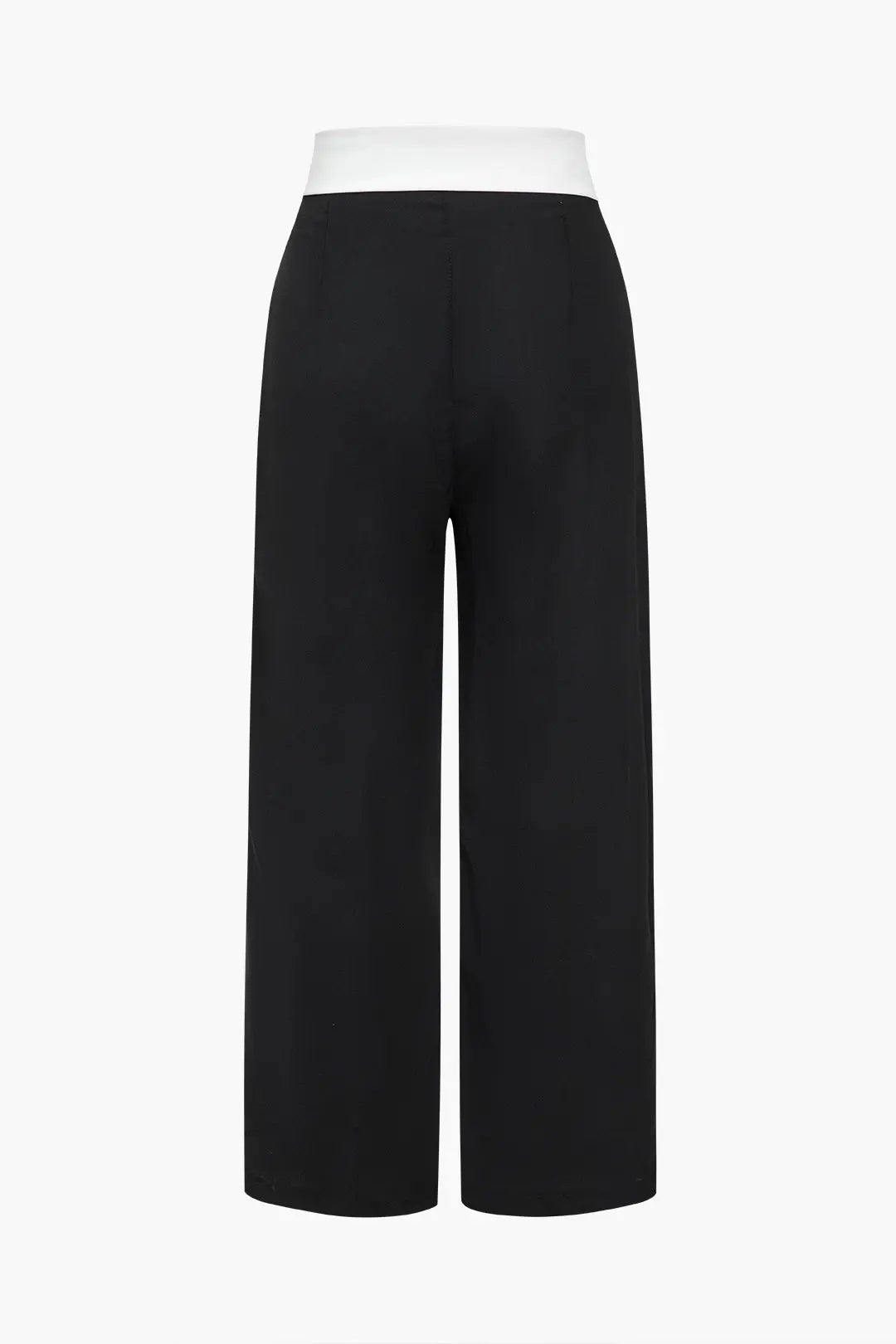Coralina - Kontrast Højtaljede Bredbenede Kvinde Bukser-Pants-Zuruz-Zuruz