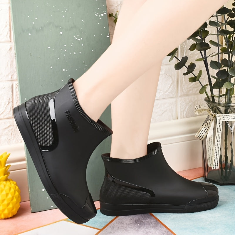 Women's Non-Slip Rain Boots - High Quality Ankle Boots with Slip-Resistant Sole, Lightweight EVA Shoes for Women - All-Day Comfort in Black, Teal Green, Purple, Red, Beige - Ideal for Commuting, Travel, Everyday Use, High Quality Boots, Wet Weather Gear,