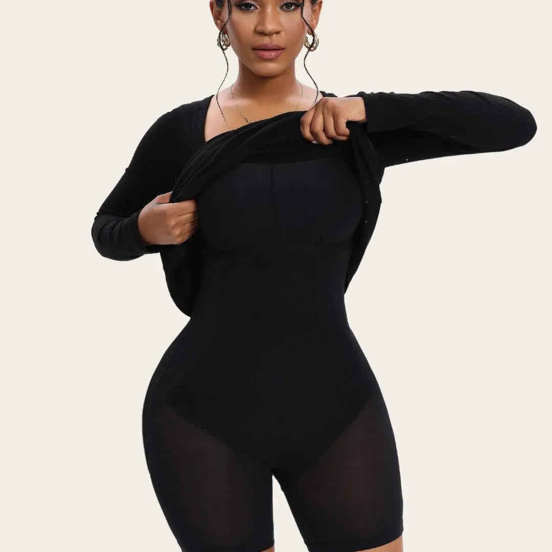 Linnea – Ultra flatterende design dame langærmet shapewear kjole-Dresses-Zuruz-Zuruz