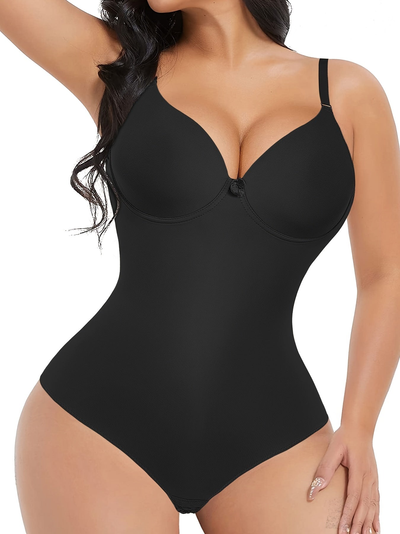 Junlan Women'S Body-Shaping Waist Trainer with Built-In Bra And V-Neck Design