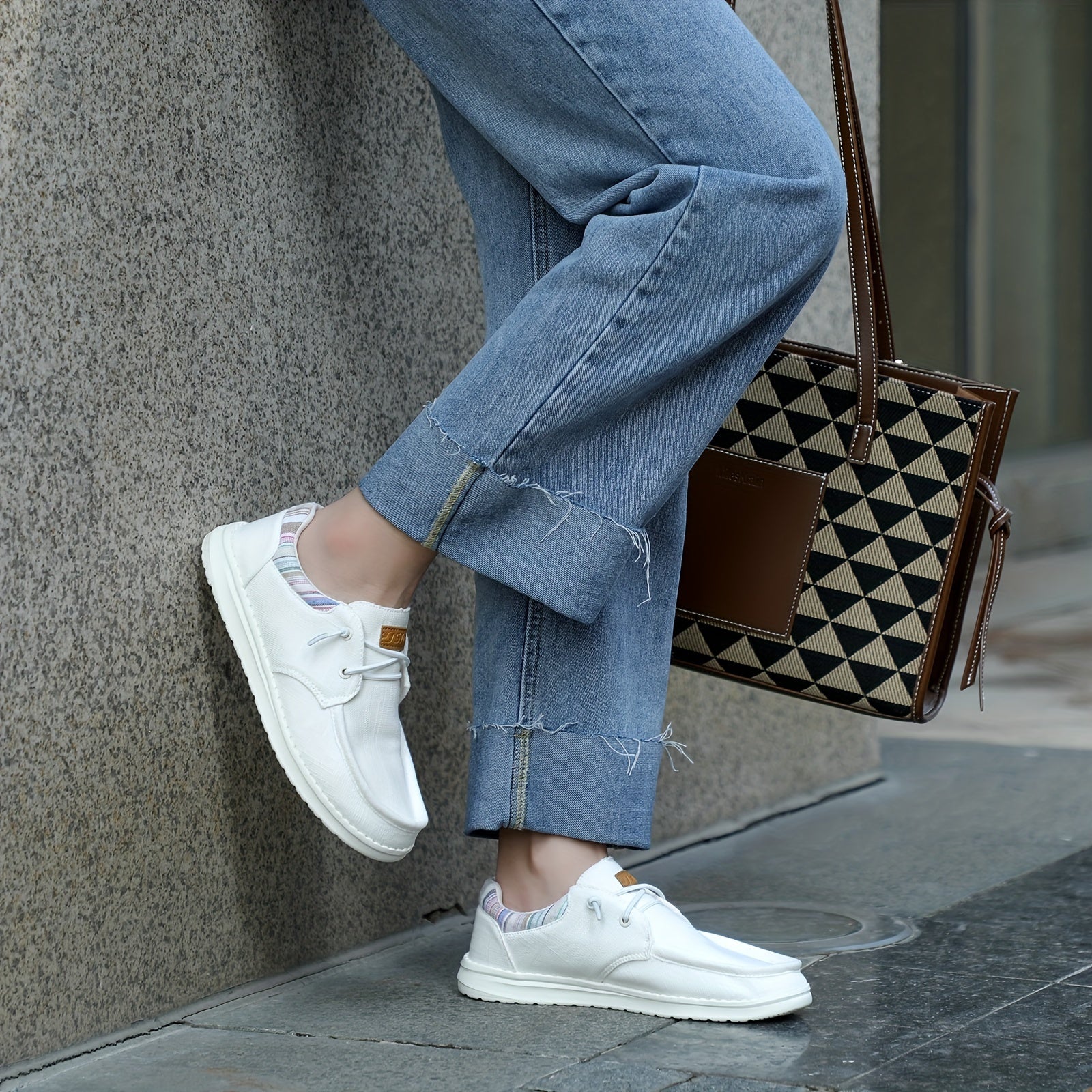 Women's Lace Up Loafers, Orthopedic Comfortable Ultralight Boat Shoes, Casual Low Top Shoes
