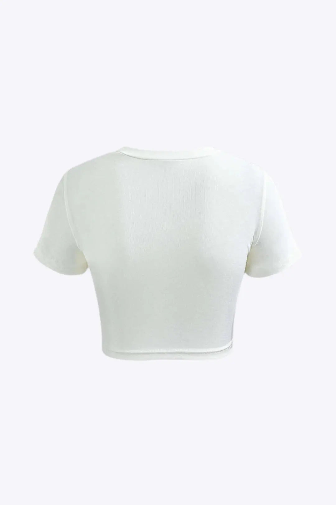 Selene - Basis Twist Kant Kort Kvinde T-shirt-T-shirts-Zuruz-Hvid-XS-Zuruz