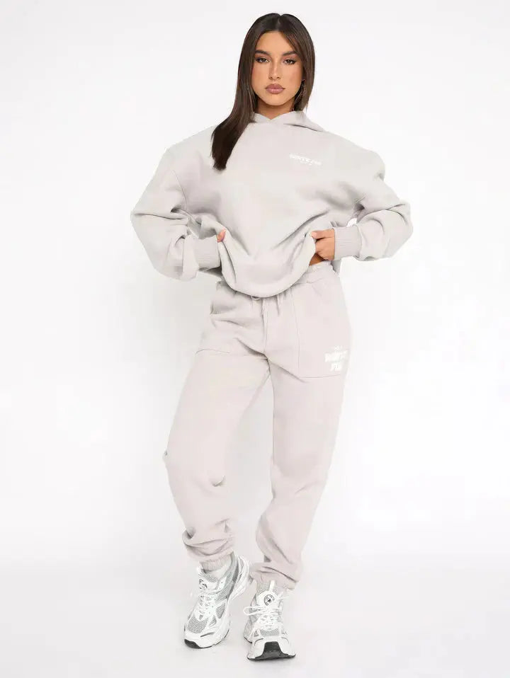Katja - Ubesværet Komfort Kvinde Jogging Hoodie Sæt-Hoodies-Zuruz-Lyserød-S-Zuruz