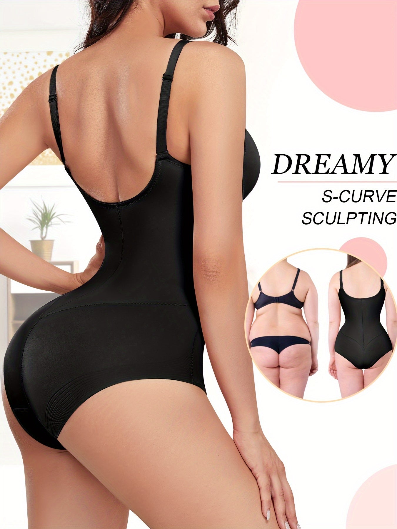 Junlan Women'S Body-Shaping Waist Trainer with Built-In Bra And V-Neck Design
