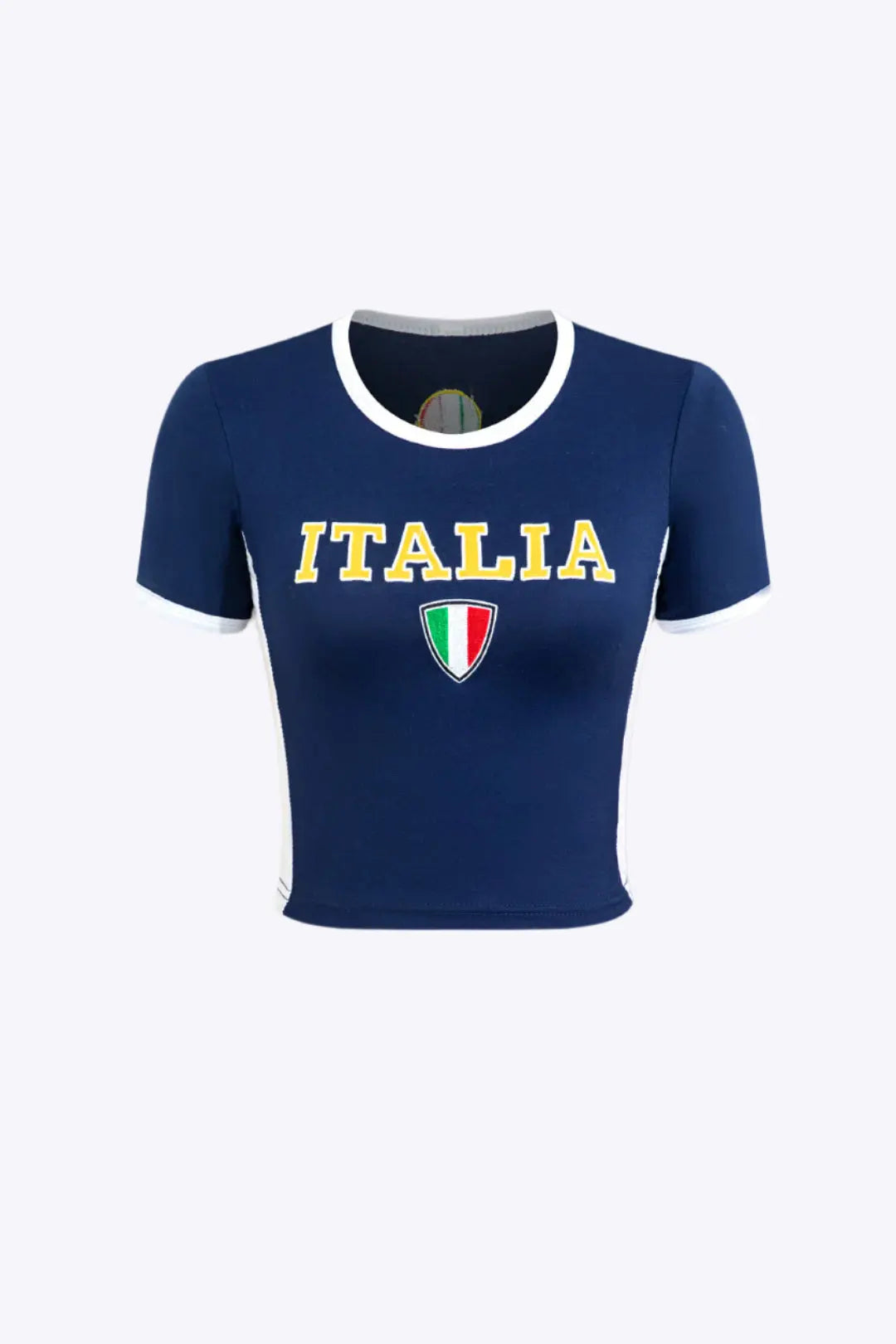 Sidonie - Italia Bogstavbroderi Kvinde T-shirt-T-shirts-Zuruz-Kontrast-S-Zuruz