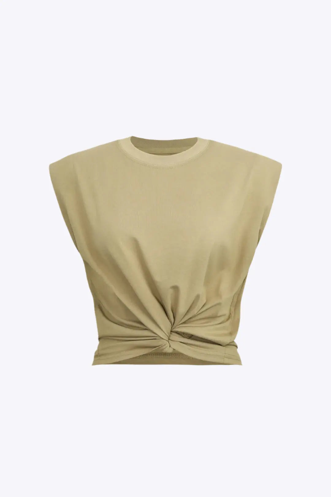 Jacqueline – Åndbar Ærmeløs Kvinde T-shirt-T-shirts-Zuruz-Kaki-XS-Zuruz