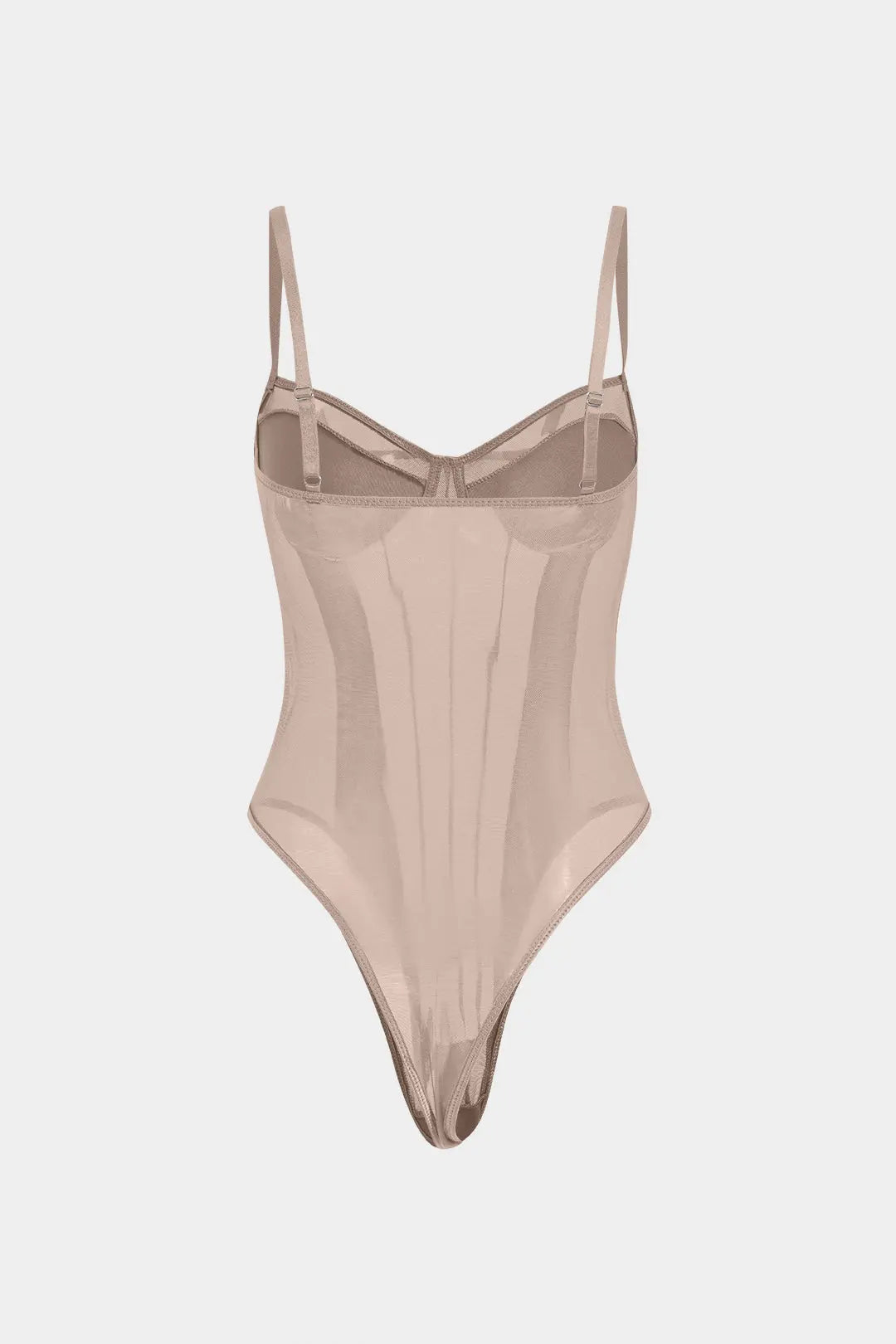 Delphine – Sexet rygfri mesh dame gennemsigtig korset bodysuit-Bodysuit-Zuruz-Zuruz