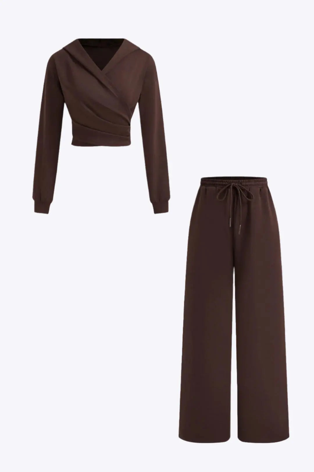 Valeska - Stilfuldt Rynket Design Kvinde Top & Bukser Sæt-Sets-Zuruz-Brun-XS-Zuruz