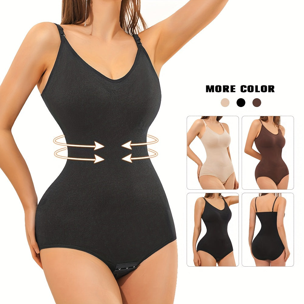 Women's Full Body Shaper Corset - Butt Lifting Tummy Control Bodysuit with Adjustable Golden Side Zippers, Seamless Posture Support & Compression, High-Quality Shapewear for Workout, Postpartum Recovery, Multiple Colors (Black/Brown/Beige/White), Tummy C