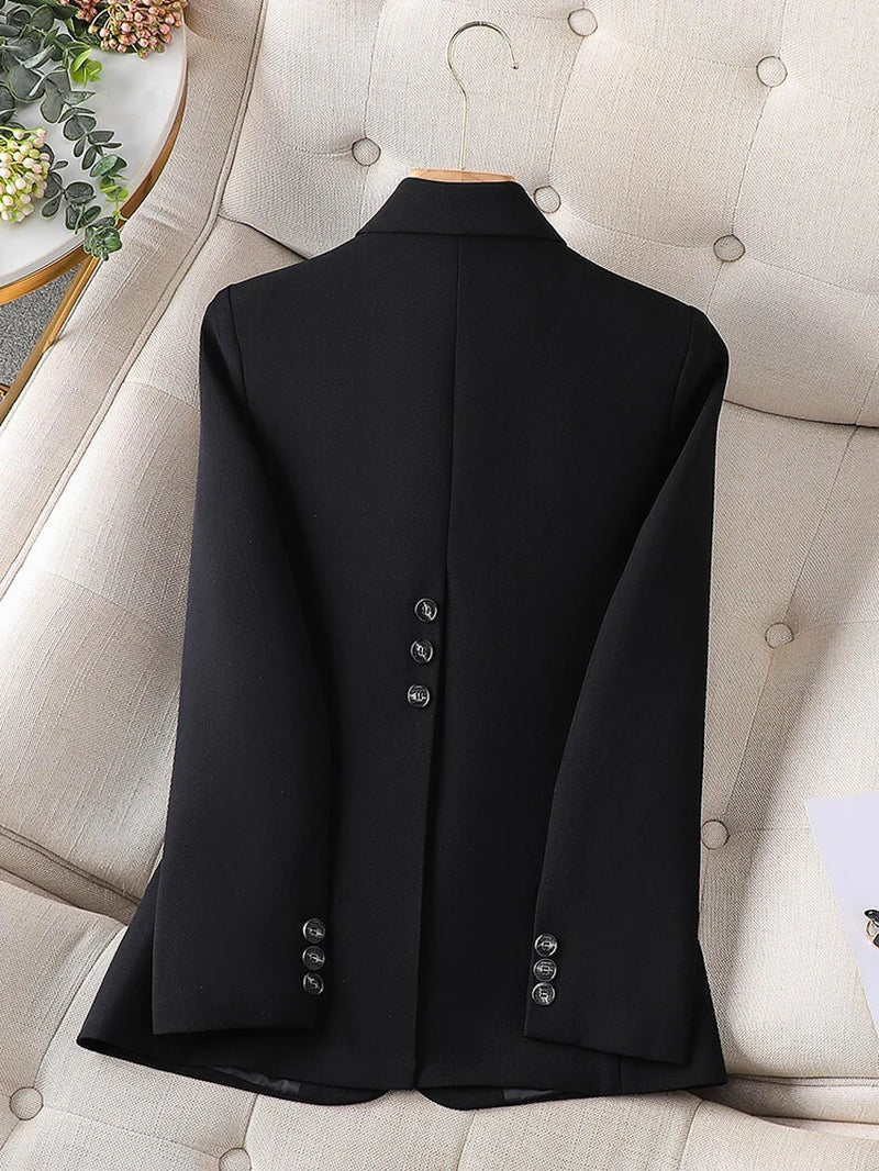 Women'S Tailored Blazer - Fitted Silhouette - Single Button - Notched Lapels