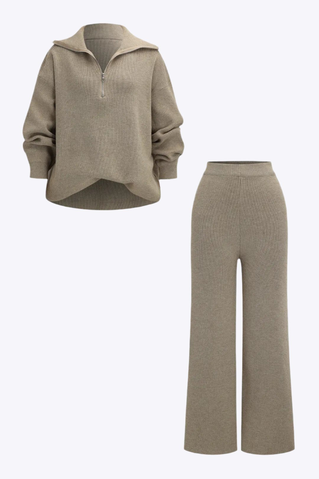 Rhiain - Casual Elegance Kvinde Sæt-Sets-Zuruz-Kaki-En størrelse-Zuruz