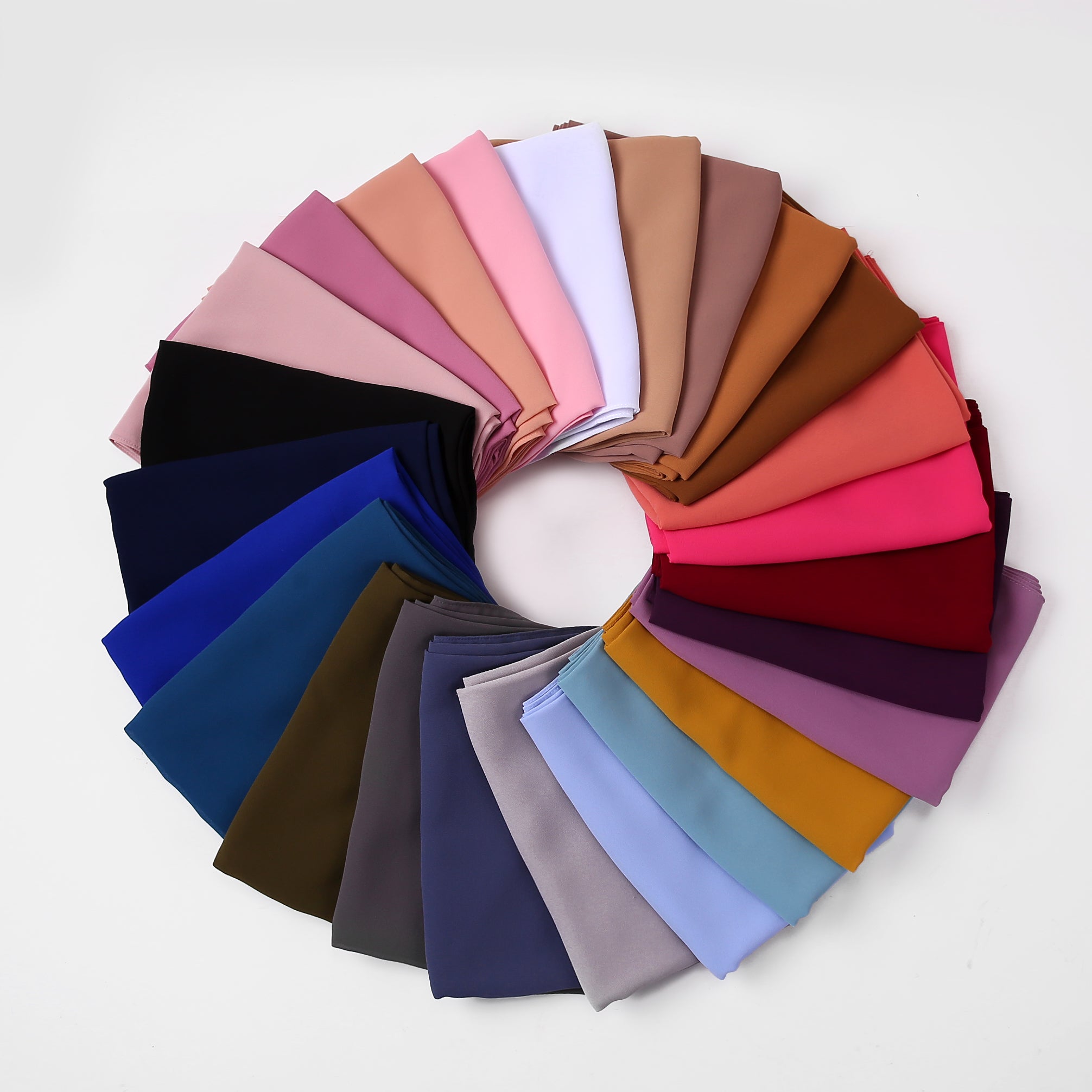 Chiffon Hijab Til Kvinder Solid Farve Letvægts Elegant