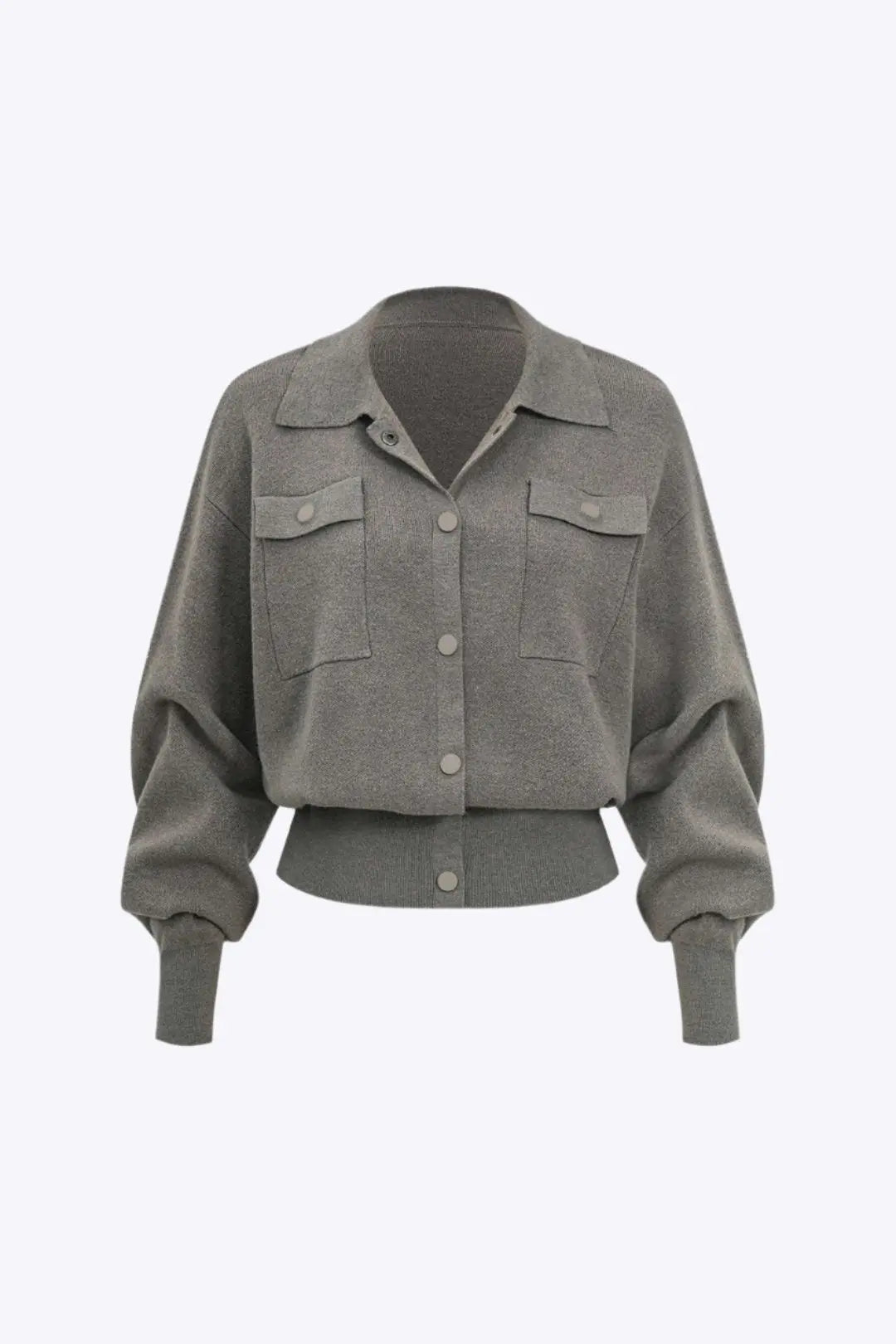 Liselotte - Hyggelig Ensfarvet Strikket Kvinde Lomme Cardigan-Cardigans-Zuruz-Mink-S-Zuruz