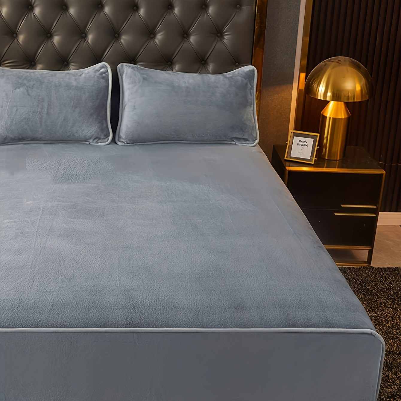 1pc Soft & Luxurious Milk Velvet Fitted Sheet (Without Pillowcase), Warm Winter Bedding Mattress Protector For Bedroom Guest Room